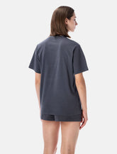 Sporty & Rich carbon Varsity crest T-shirt - | Spazio Pritelli