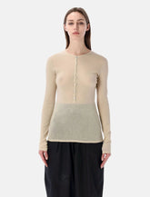 Soeur Isabella long-sleeve sheer cotton top - | Spazio Pritelli