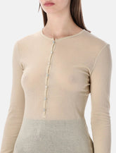 Soeur Isabella long-sleeve sheer cotton top - | Spazio Pritelli