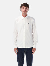 Prada embroidered logo cotton shirt - | Spazio Pritelli