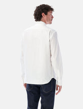 Prada embroidered logo cotton shirt - | Spazio Pritelli