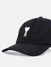 Ami Paris black cotton Ami De Coeur cap - | Spazio Pritelli