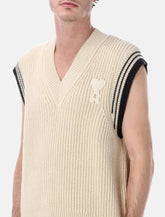 AMI Paris Ami De Coeur sleeveless sweater - | Spazio Pritelli