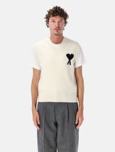 Ami Paris merino wool Ami de Cœur vest - | Spazio Pritelli