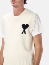 Ami Paris merino wool Ami de Cœur vest - | Spazio Pritelli