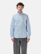 Ami Paris light blue striped cotton Ami de Cœur shirt - | Spazio Pritelli