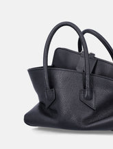 The Attico "La Passeggiata Mini" graoned leather top handle - | Spazio Pritelli