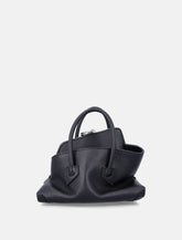 The Attico "La Passeggiata Mini" graoned leather top handle - | Spazio Pritelli