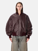 The Attico Anja leather bomber jacket - | Spazio Pritelli