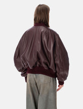 The Attico Anja leather bomber jacket - | Spazio Pritelli