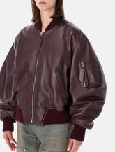 The Attico Anja leather bomber jacket - | Spazio Pritelli