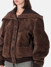 The Attico suede bomber jacket - | Spazio Pritelli
