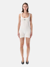 Marine Serre Moon logo short catsuit - | Spazio Pritelli
