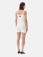 Marine Serre Moon logo short catsuit - | Spazio Pritelli