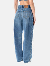 Marine Serre Moon panel barrel jeans - | Spazio Pritelli