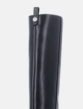 The Attico Lea Black Leather Boots - | Spazio Pritelli
