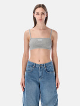 Marine Serre ribbed fine strap bra - | Spazio Pritelli