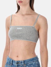 Marine Serre ribbed fine strap bra - | Spazio Pritelli