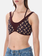 Marine Serre Athleisure Moon bra top - | Spazio Pritelli