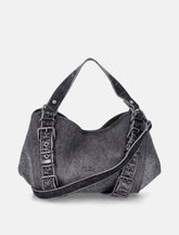Diesel D-One-Small crystal black denim bag - | Spazio Pritelli