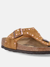 Birkenstock Gizeh Rivet mink suede sandal -  | Spazio Pritelli