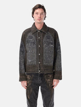 Who Decides War vintage Stained Glass denim Mechanic trucker jacket -  | Spazio Pritelli
