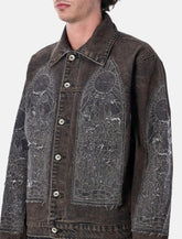 Who Decides War vintage Stained Glass denim Mechanic trucker jacket -  | Spazio Pritelli