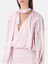 Rotate pink floral jacquard mini dress -  | Spazio Pritelli