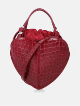Rotate Heart bag bordeaux Croco -  | Spazio Pritelli