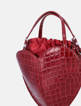 Rotate Heart bag bordeaux Croco -  | Spazio Pritelli