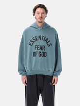 Essentials Fear of God light blue Campus 90s hoodie -  | Spazio Pritelli