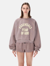 Essentials Fear Of God mauve Campus 90s cropped raglan sweatshirt -  | Spazio Pritelli