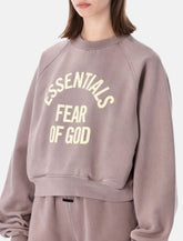 Essentials Fear Of God mauve Campus 90s cropped raglan sweatshirt -  | Spazio Pritelli