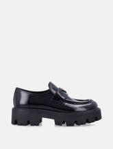 Prada woman's brushed leather loafers -  | Spazio Pritelli