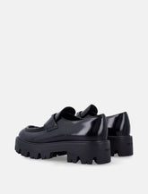 Prada woman's brushed leather loafers -  | Spazio Pritelli