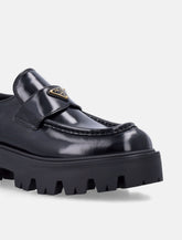 Prada woman's brushed leather loafers -  | Spazio Pritelli