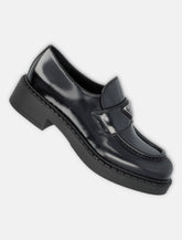 Prada Chocolate brushed leather loafers -  | Spazio Pritelli