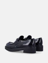 Prada Chocolate brushed leather loafers -  | Spazio Pritelli