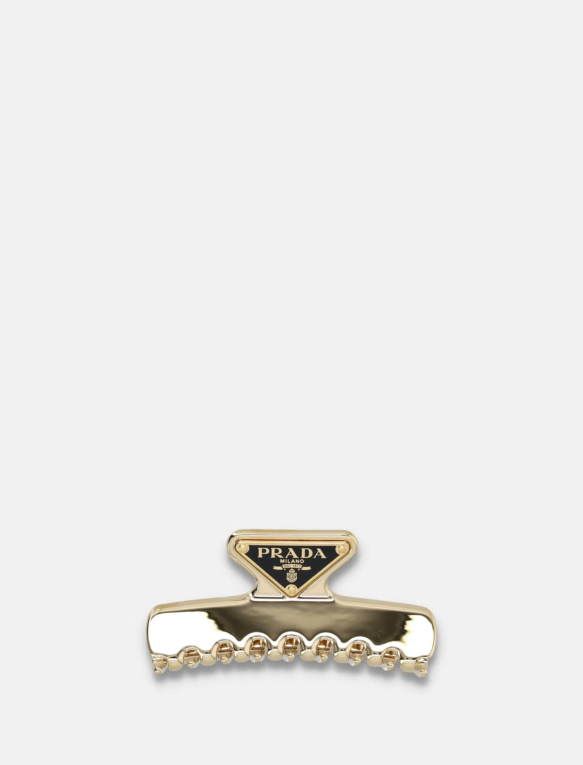 Prada triangle hair Clip | Spazio Pritelli