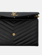 Saint Laurent Cassandre chain wallet black and gold -  | Spazio Pritelli