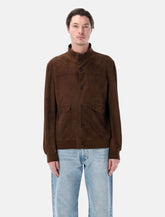 Sword 6.6.44 perforated suede jacket -  | Spazio Pritelli