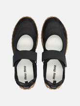 Miu Miu Tyre Ballerinas in technical fabric and suede -  | Spazio Pritelli