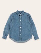 Polo Ralph Lauren indigo cotton Chambray shirt for kids -  | Spazio Pritelli