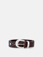 Mancini 1979 Alfred studded leather belt H 30 -  | Spazio Pritelli