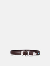 Mancini 1979 Alfred studded leather belt H 30 -  | Spazio Pritelli