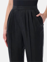 Saint Laurent mid-rise silk Habotai pants -  | Spazio Pritelli