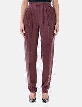 Saint Laurent mid-rise silk Habotai pants -  | Spazio Pritelli