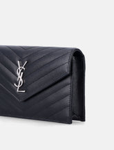 Saint Laurent Cassandre envelope chain wallet black -  | Spazio Pritelli