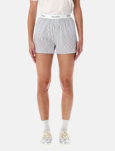 Sporty & Rich Yankees navy striped boxer shorts -  | Spazio Pritelli
