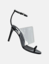 Alaïa ssymmetric leather sandals with transparent strap -  | Spazio Pritelli